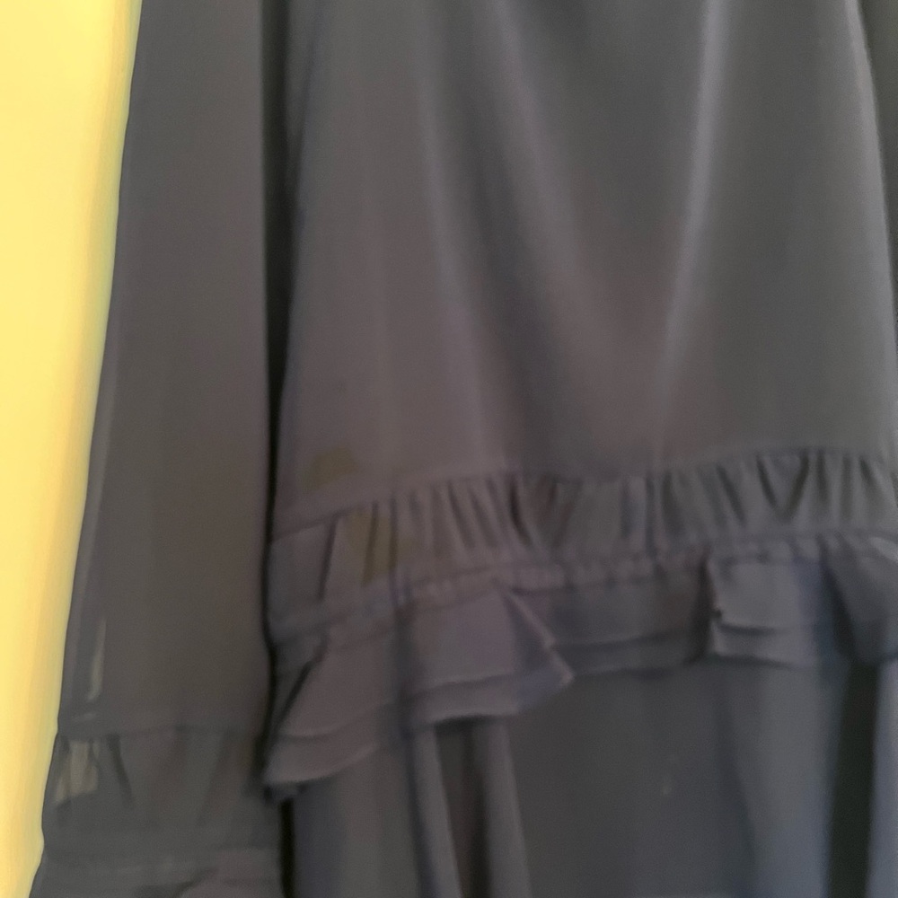 Coach Navy High-Low Ruffle Hem Skirt - Picture 5 of 6